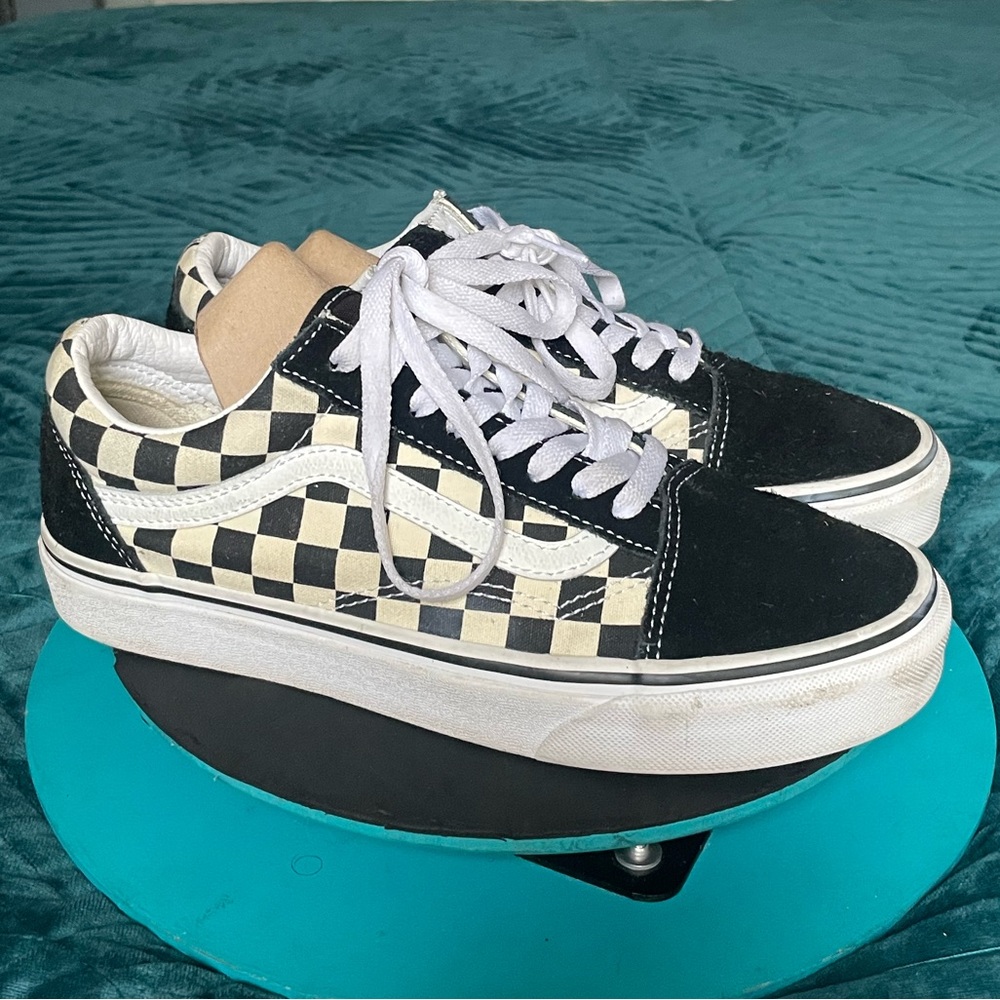 Vans Old Skool Primary Check Shoe Women 8.5